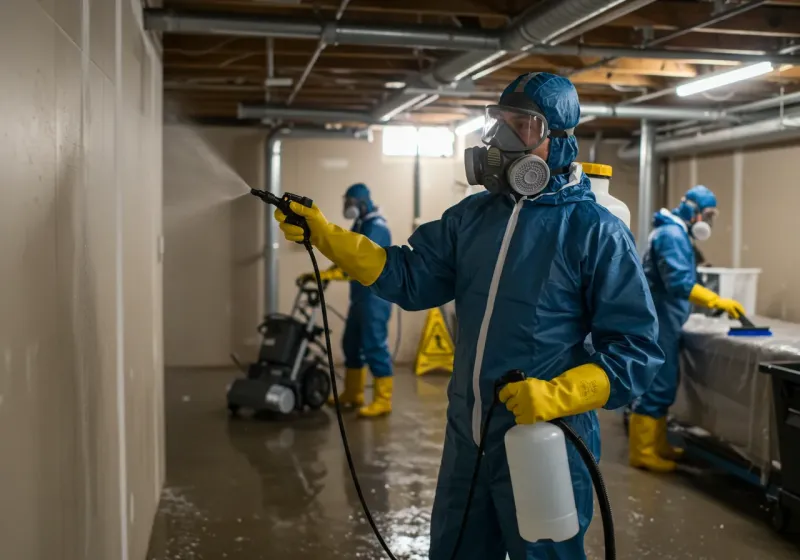 Basement Sanitization and Antimicrobial Treatment process in Brooks County, GA